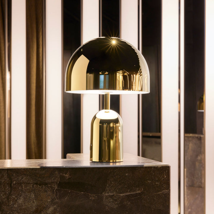 tom dixon | bell portable lamp | gold