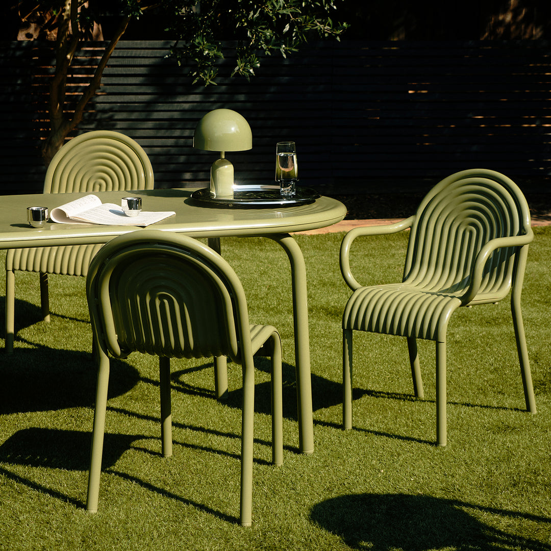 tom dixon | bell portable lamp | moss