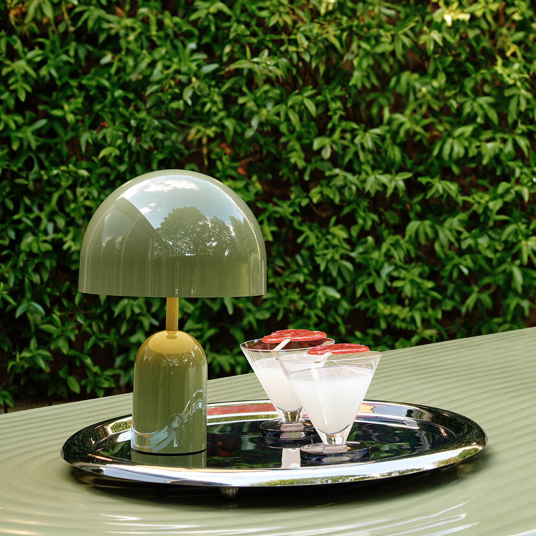 tom dixon | bell portable lamp | moss