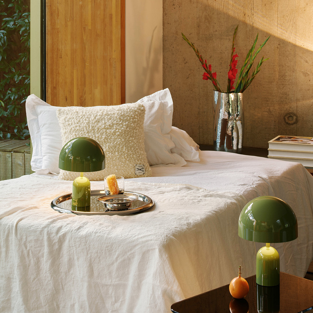 tom dixon | bell portable lamp | moss