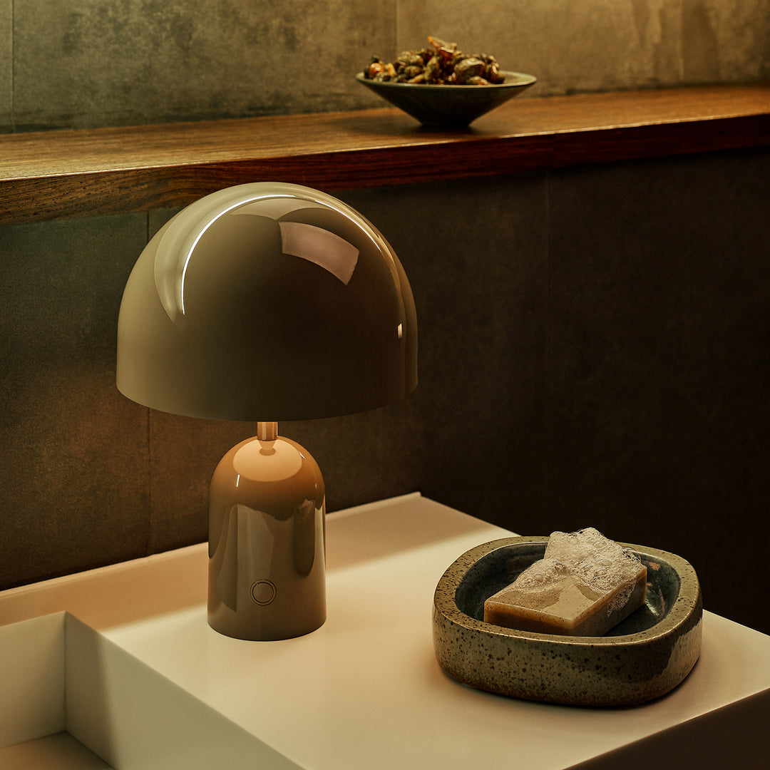 tom dixon | bell portable lamp | taupe