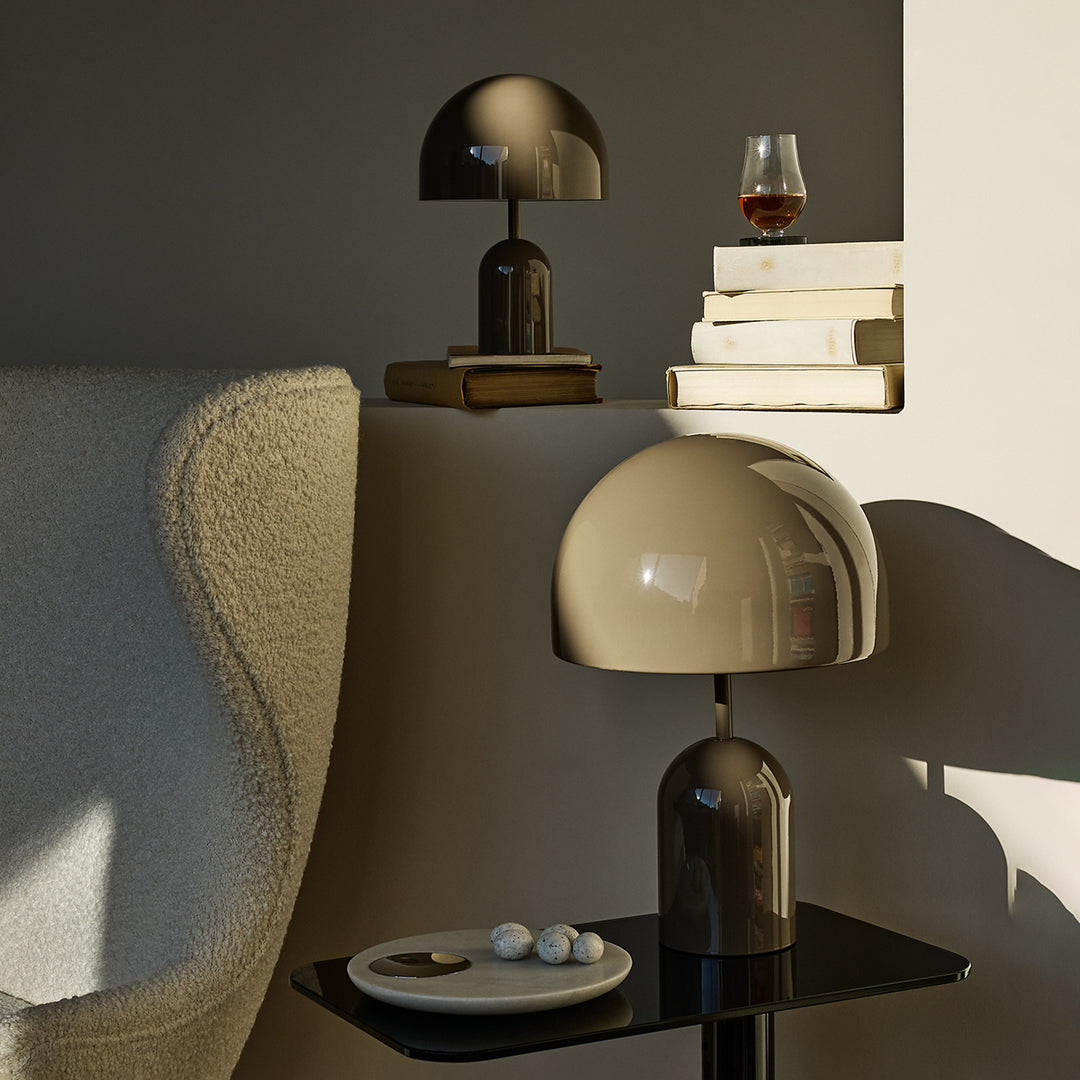 tom dixon | bell portable lamp | taupe