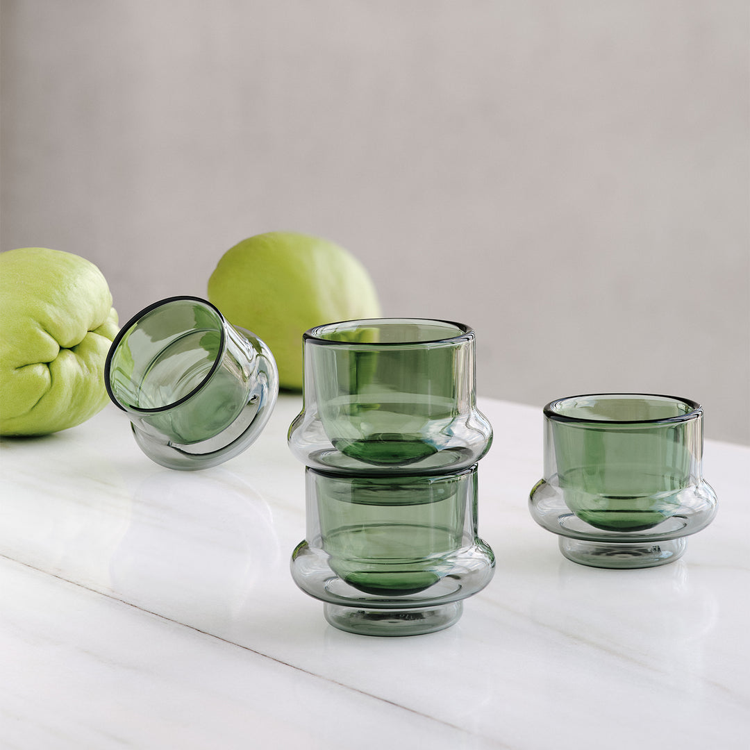 tom dixon | bump espresso cup | set of 4 | green