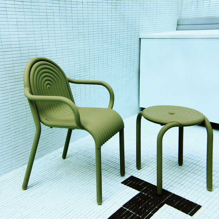 tom dixon | groove outdoor stool | moss