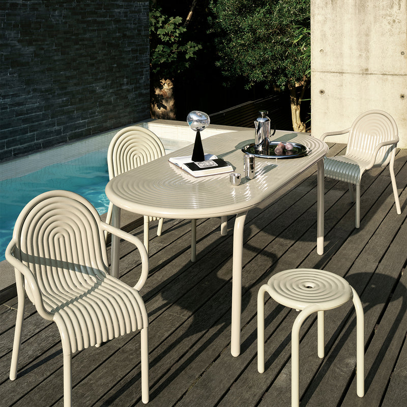 tom dixon | groove outdoor armchair | putty