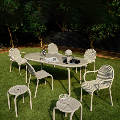 tom dixon | groove outdoor armchair | putty