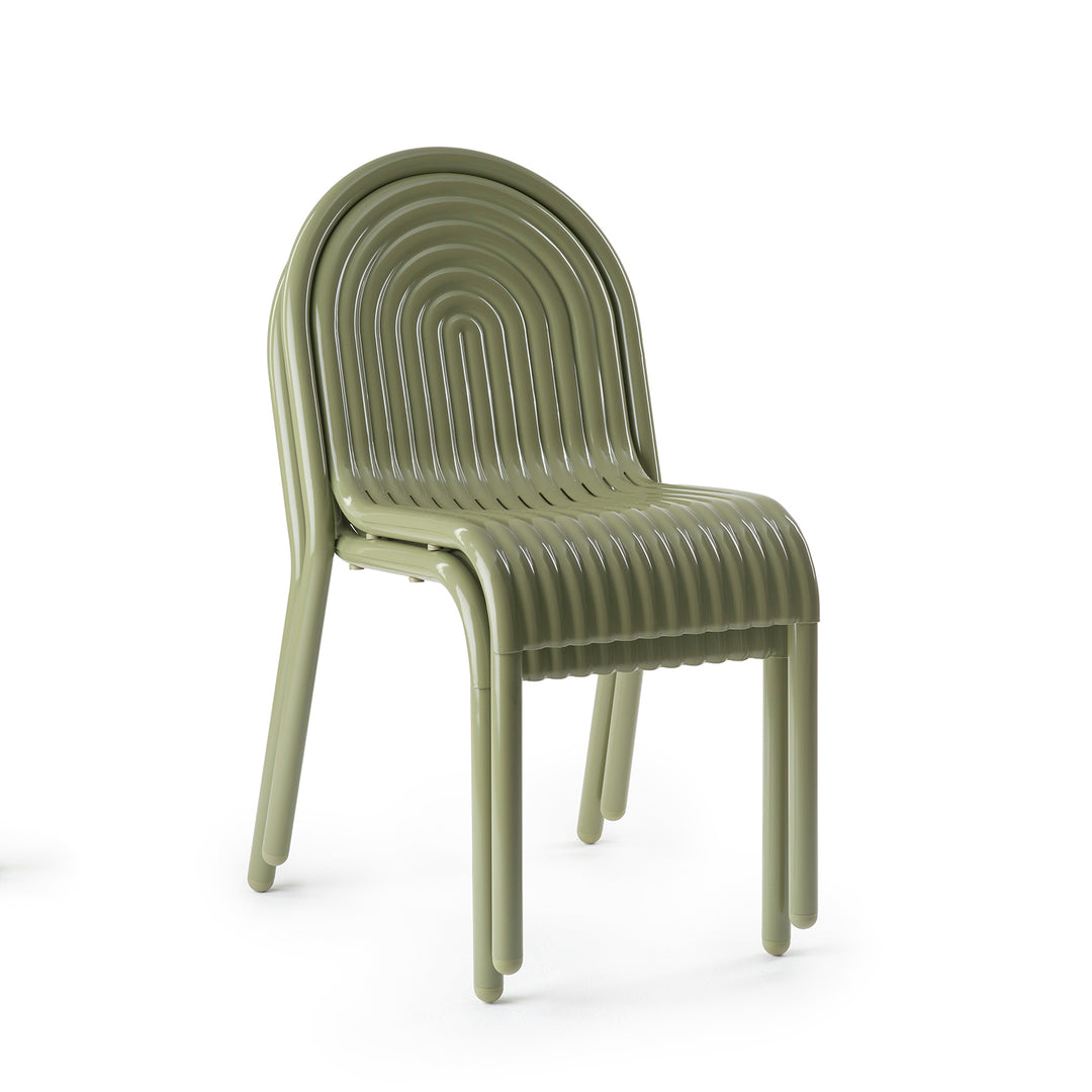 tom dixon | groove outdoor side chair | moss