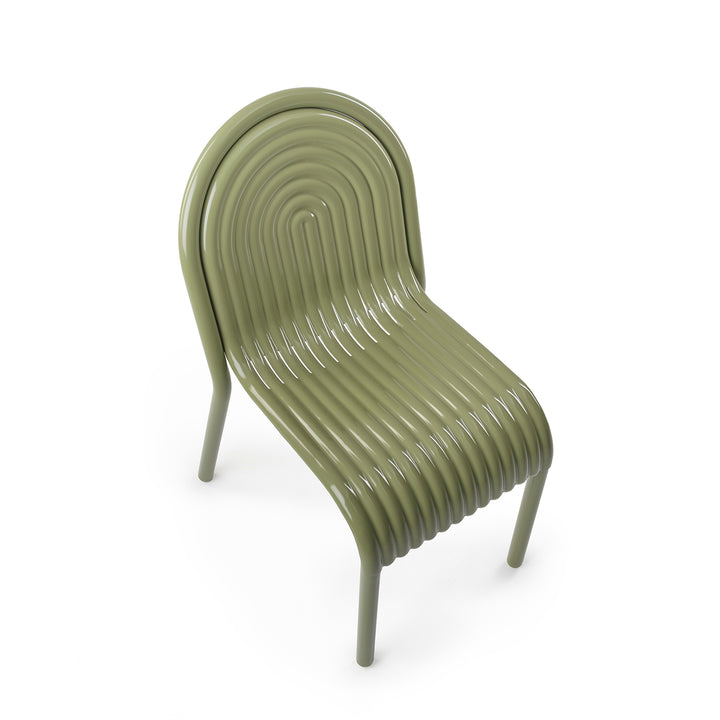tom dixon | groove outdoor side chair | moss