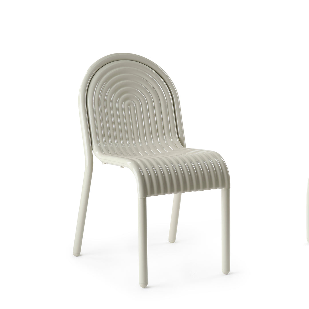 tom dixon | groove outdoor side chair | putty