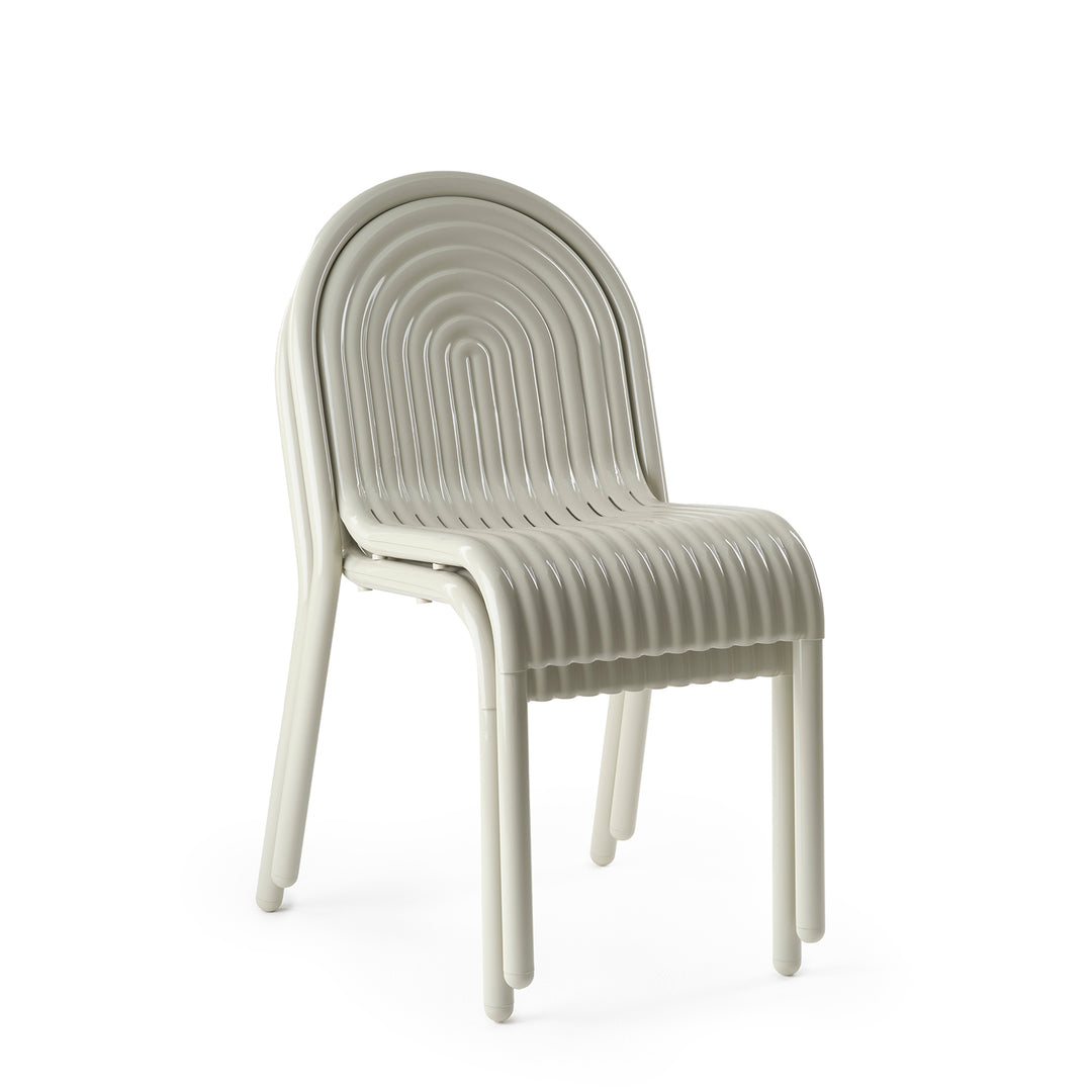 tom dixon | groove outdoor side chair | putty