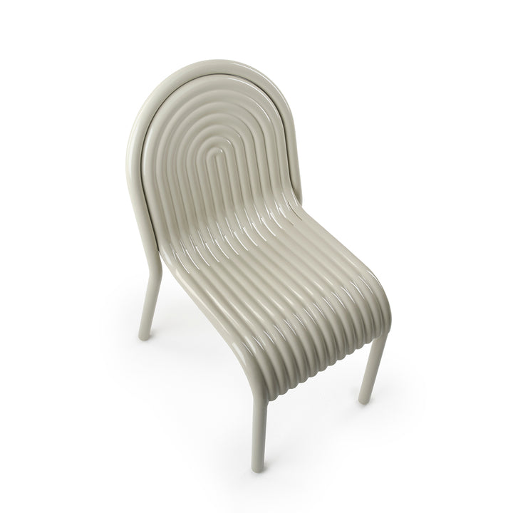 tom dixon | groove outdoor side chair | putty
