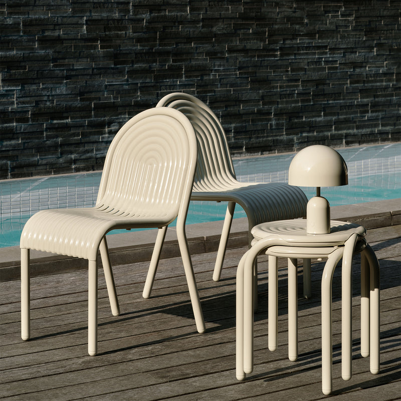 tom dixon | groove outdoor stool | putty