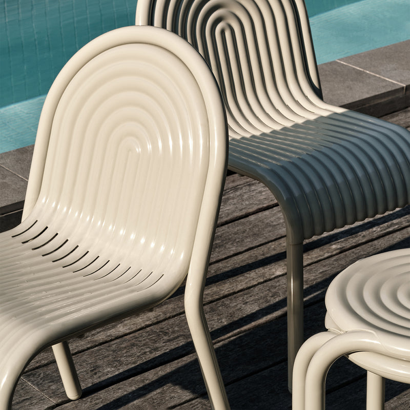 tom dixon | groove outdoor stool | putty