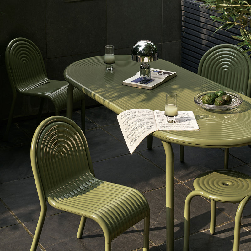 tom dixon | groove outdoor side chair | moss