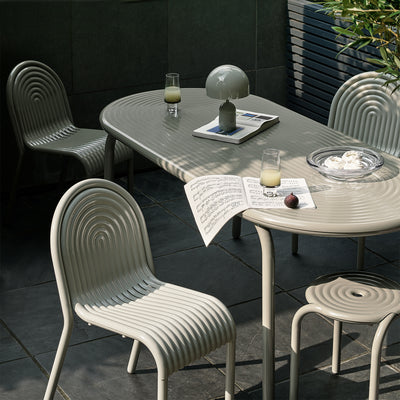 tom dixon | groove outdoor side chair | putty