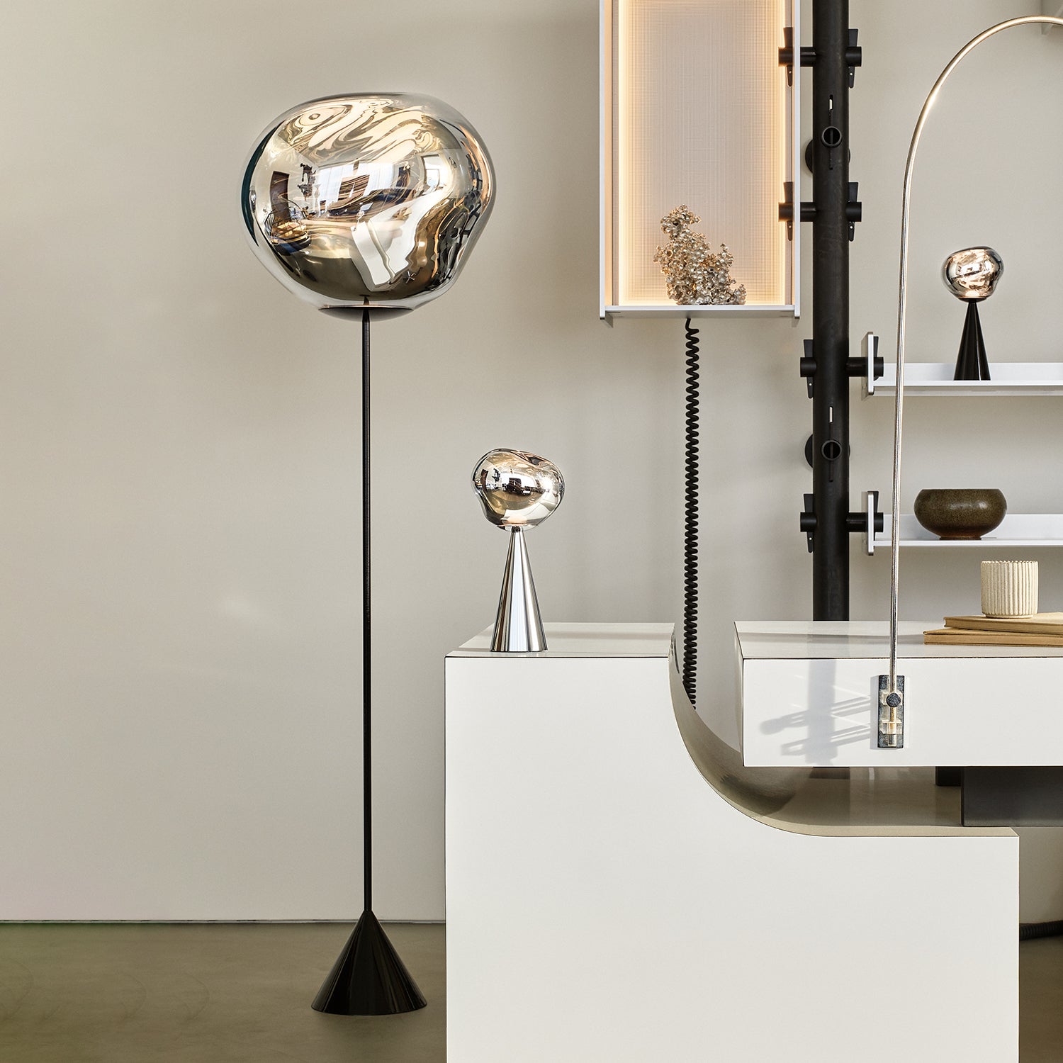 tom dixon | melt portable lamp | silver – top3 by design