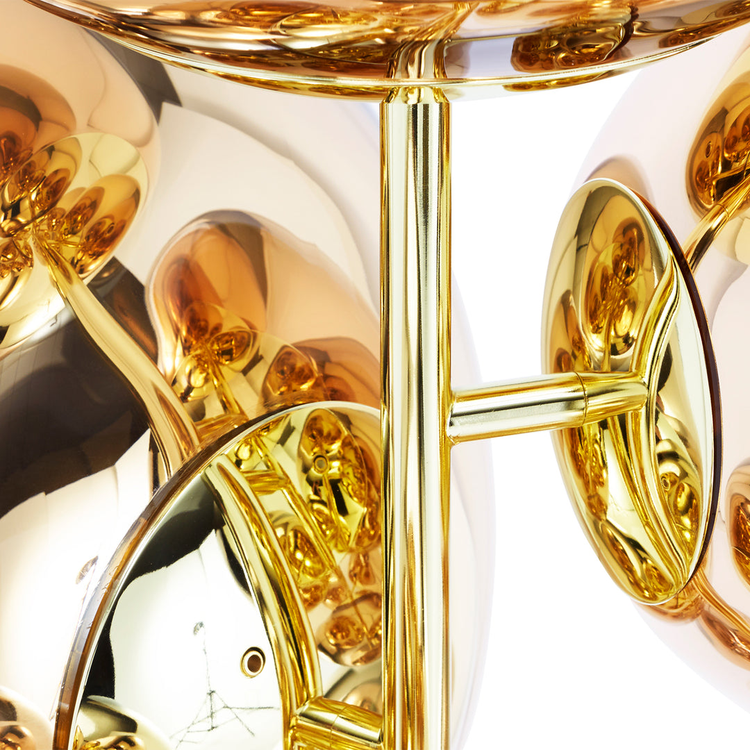 tom dixon | standing floor chandelier | gold + gold - LC