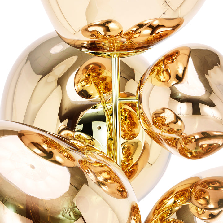 tom dixon | standing floor chandelier | gold + gold - LC