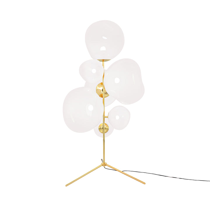 tom dixon | standing floor chandelier | gold + gold - LC
