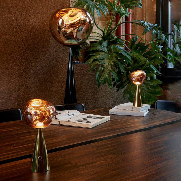 tom dixon | melt cone portable lamp | gold