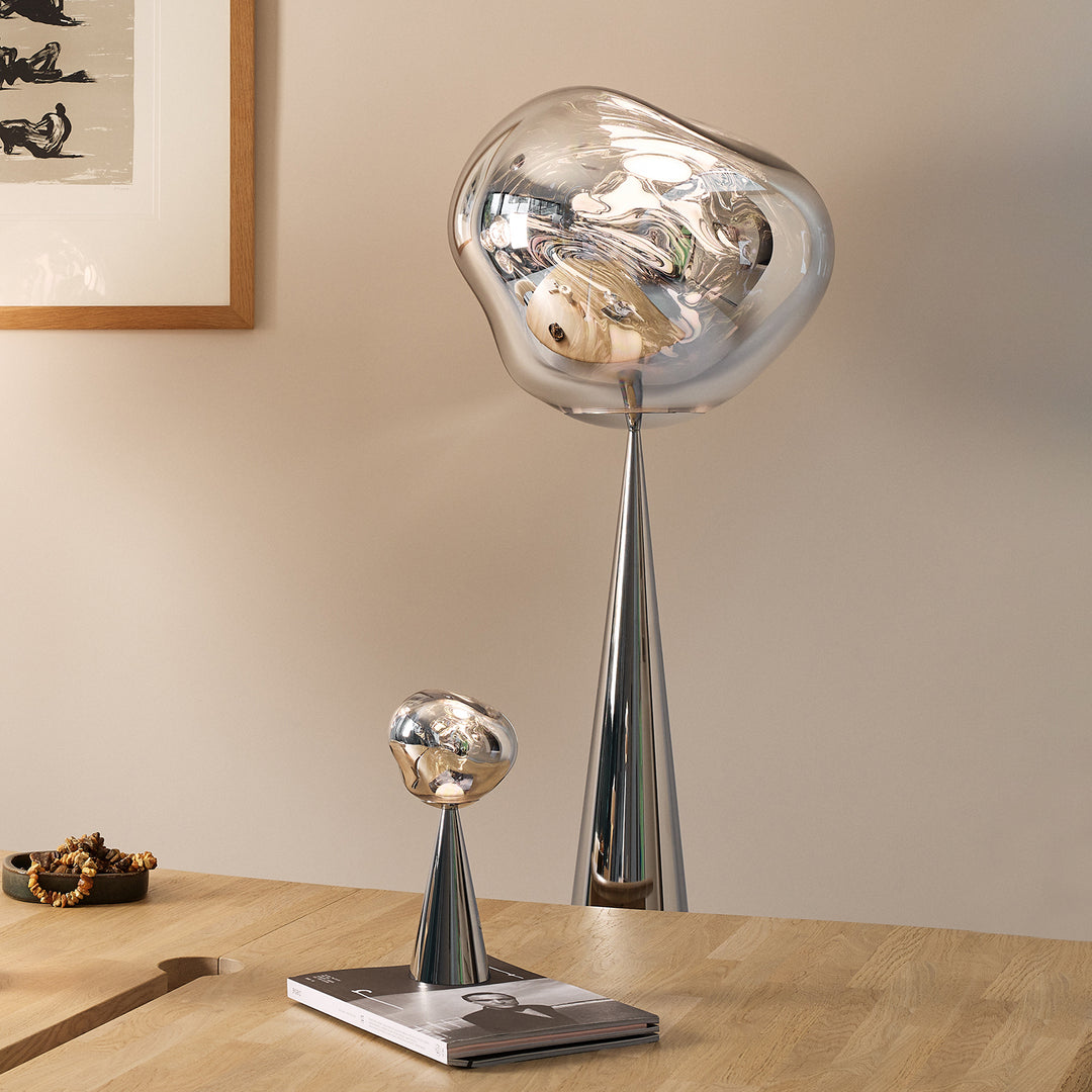 tom dixon | melt cone portable lamp | silver