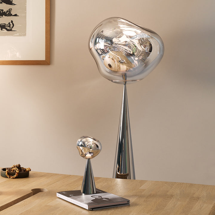 tom dixon | melt cone portable lamp | silver