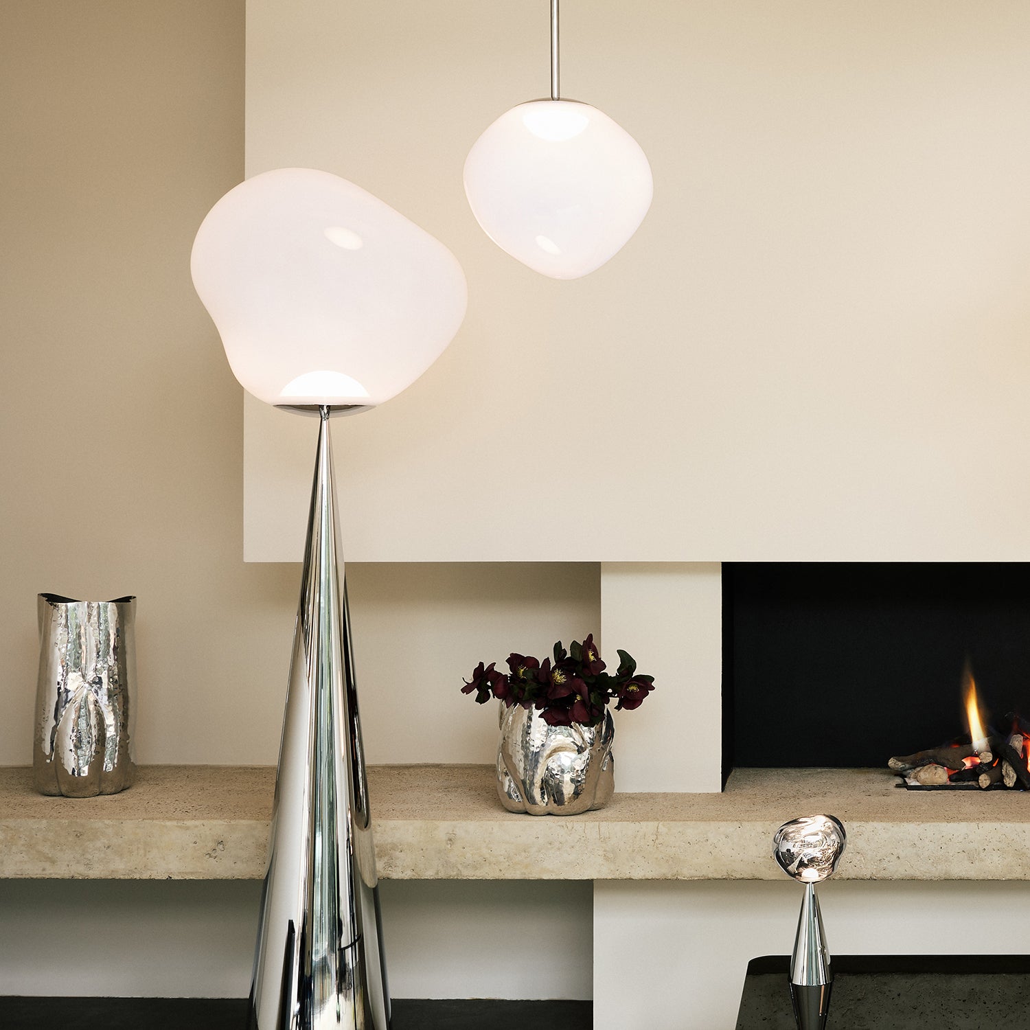 tom dixon | melt cone portable lamp | silver – top3 by design