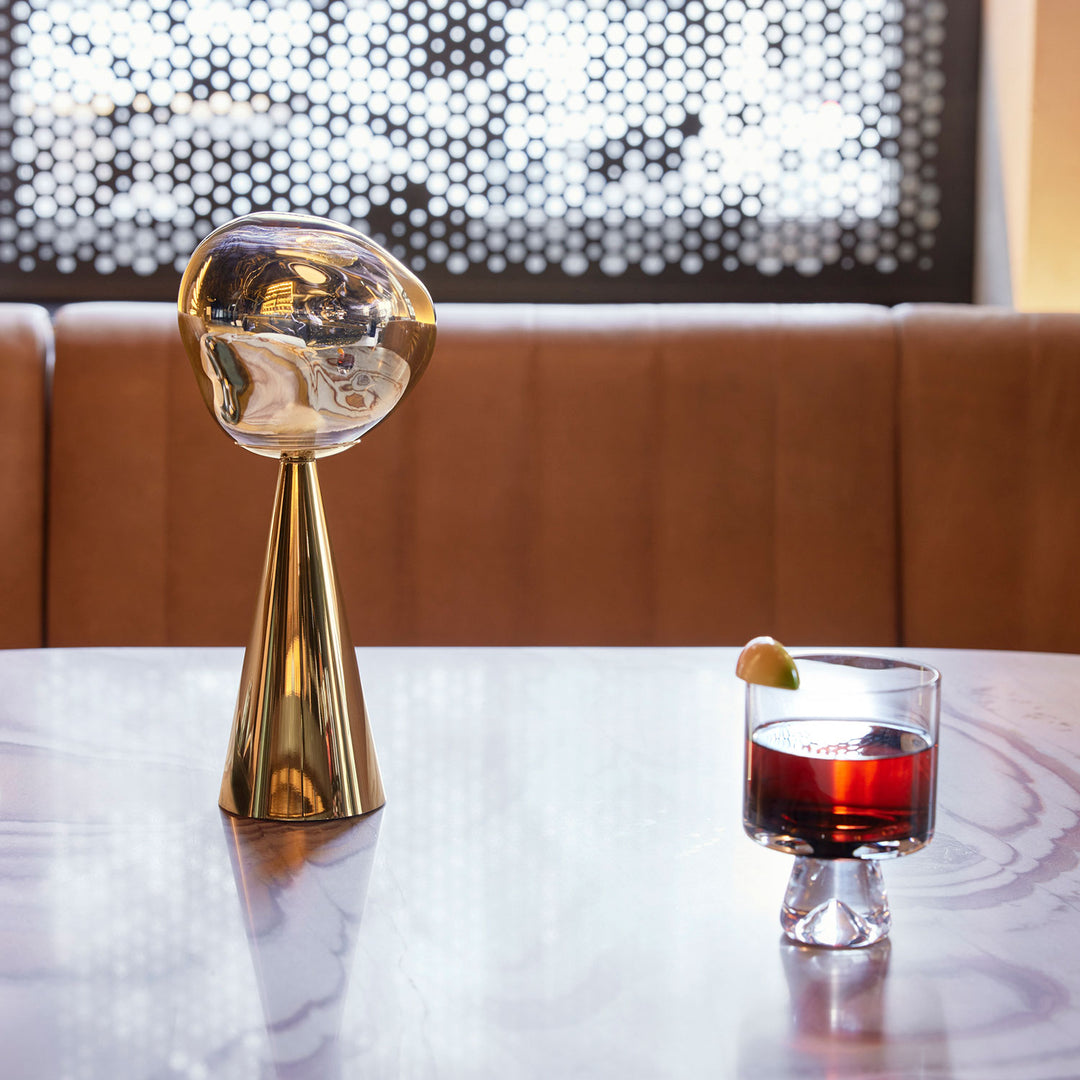 tom dixon | melt cone portable lamp | gold