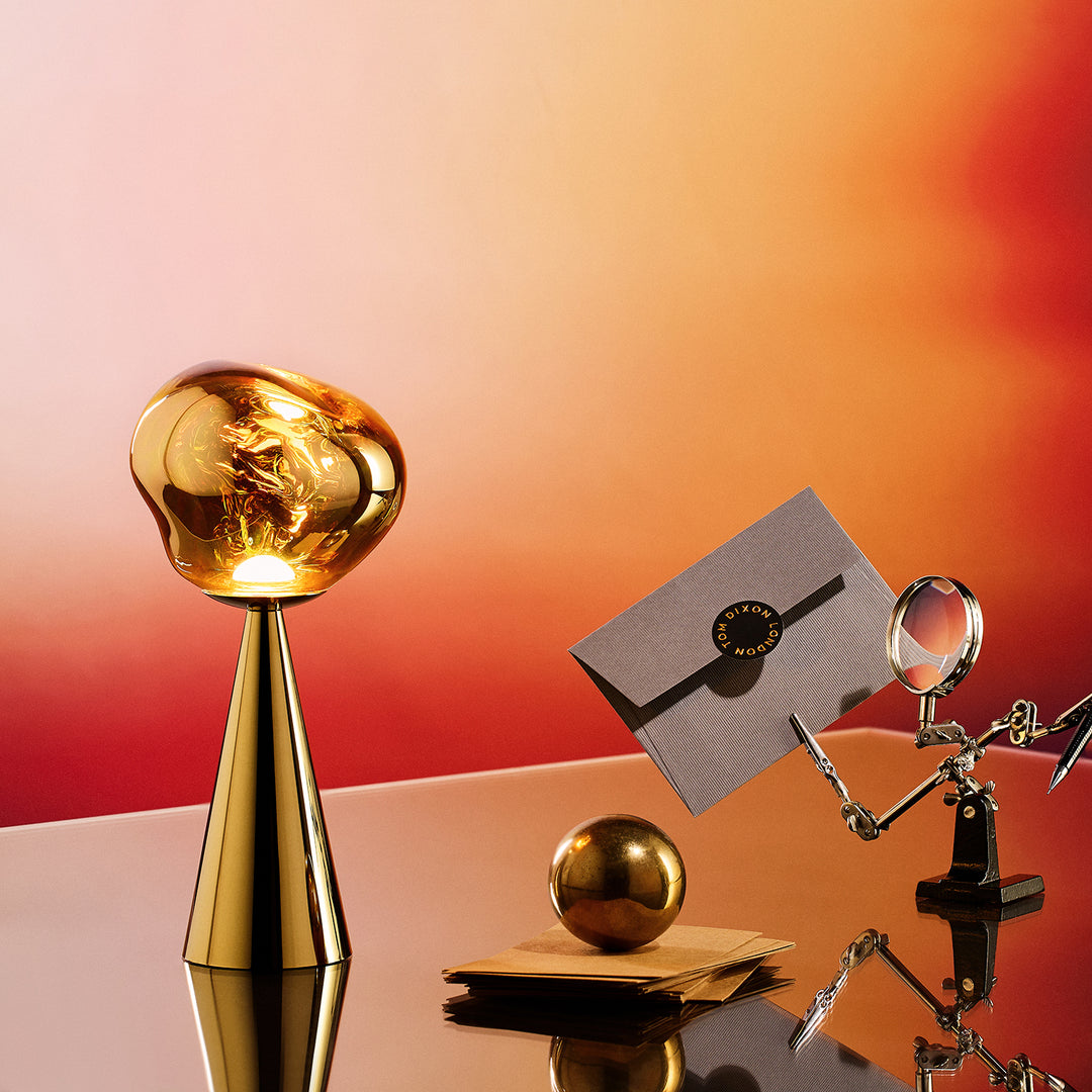 tom dixon | melt cone portable lamp | gold