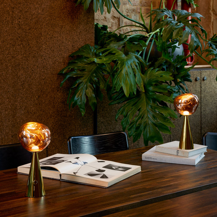tom dixon | melt cone portable lamp | gold