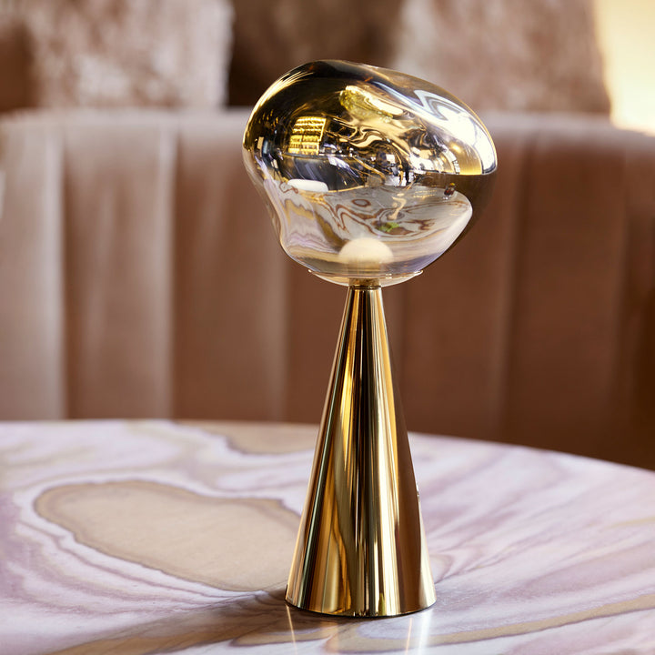 tom dixon | melt cone portable lamp | gold