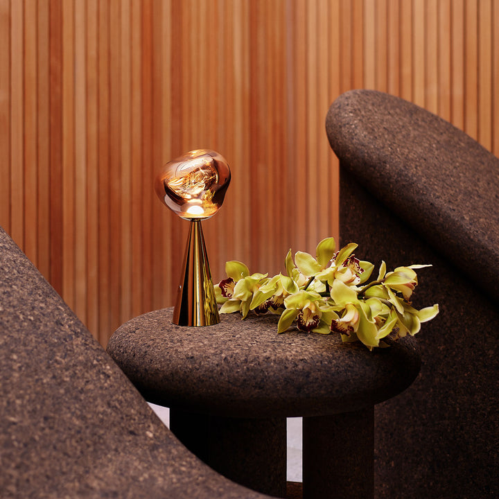 tom dixon | melt cone portable lamp | gold