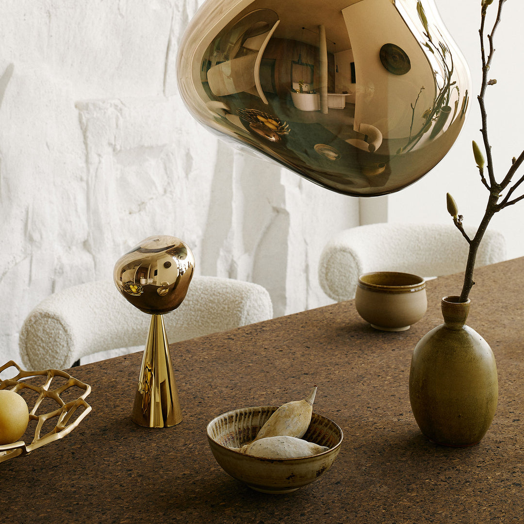 tom dixon | melt cone portable lamp | gold