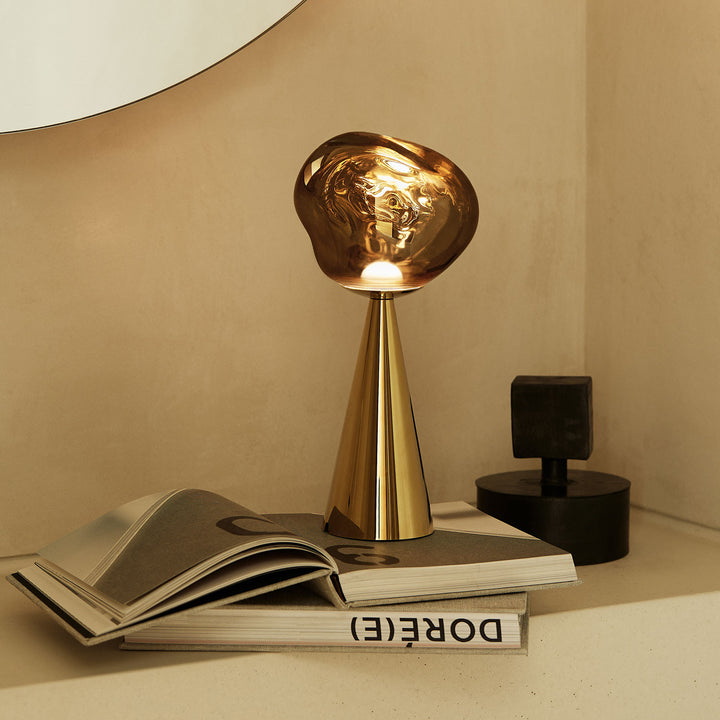 tom dixon | melt cone portable lamp | gold
