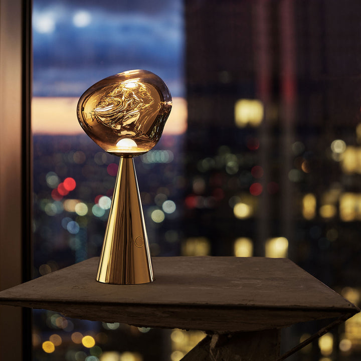 tom dixon | melt cone portable lamp | gold