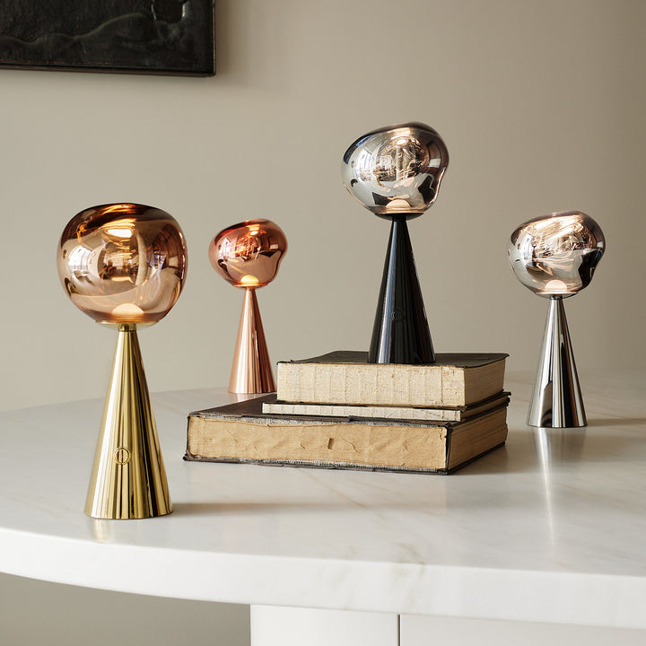tom dixon | melt cone portable lamp | silver