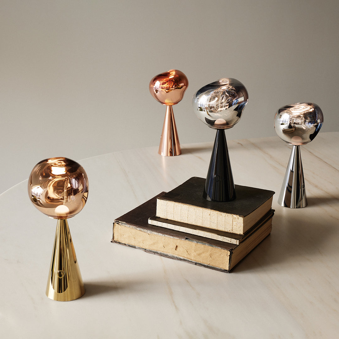 tom dixon | melt cone portable lamp | silver