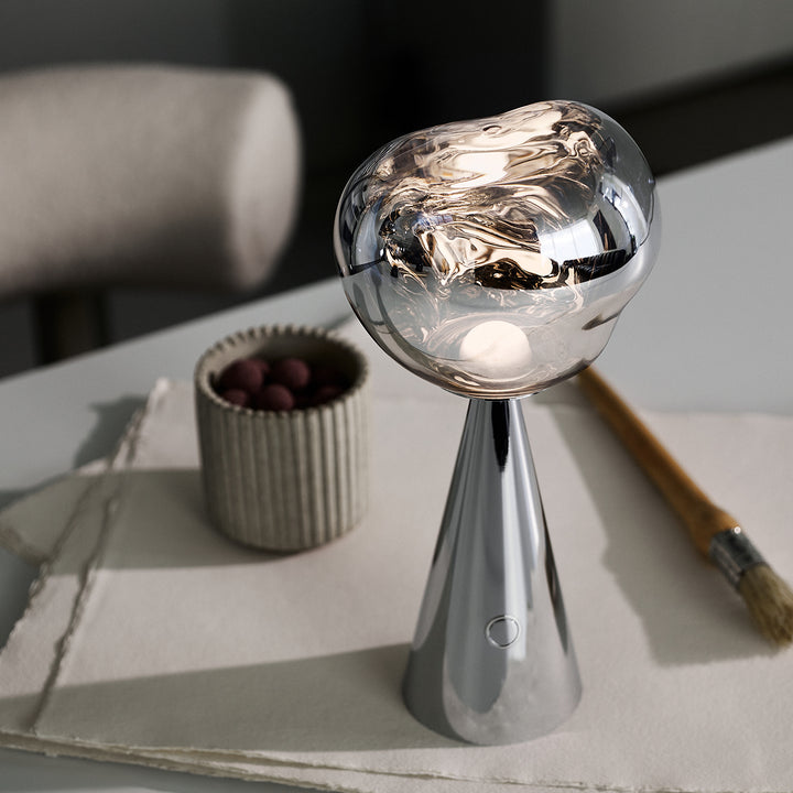 tom dixon | melt cone portable lamp | silver