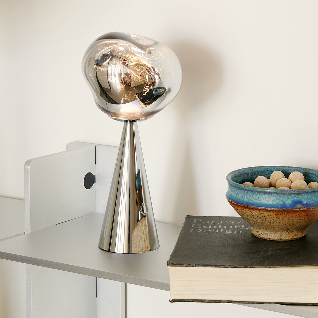 tom dixon | melt cone portable lamp | silver