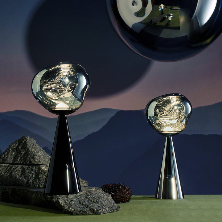 tom dixon | melt cone portable lamp | silver