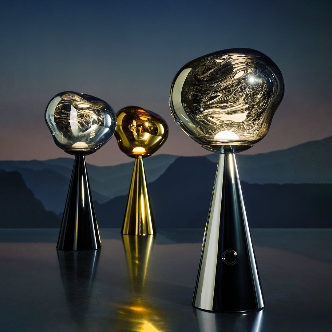 tom dixon | melt cone portable lamp | silver
