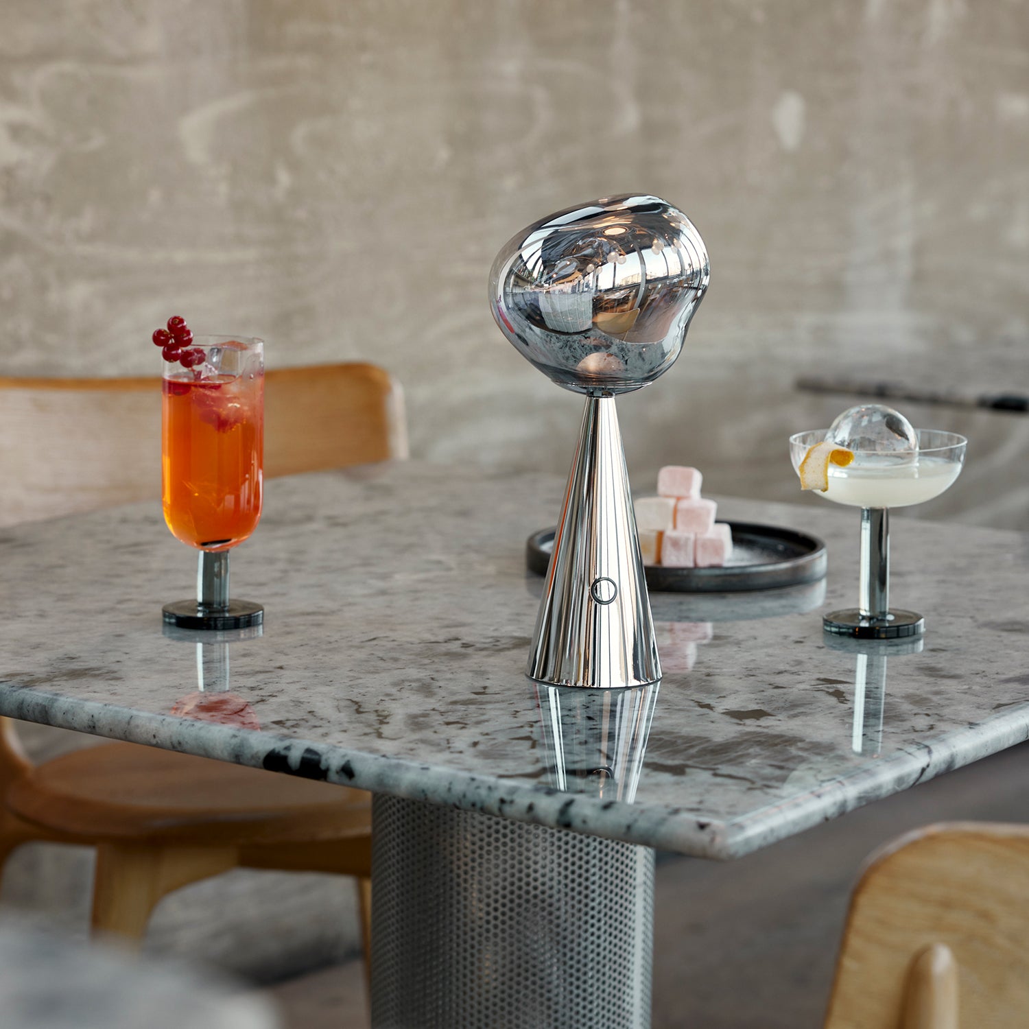 tom dixon | melt cone portable lamp | silver – top3 by design