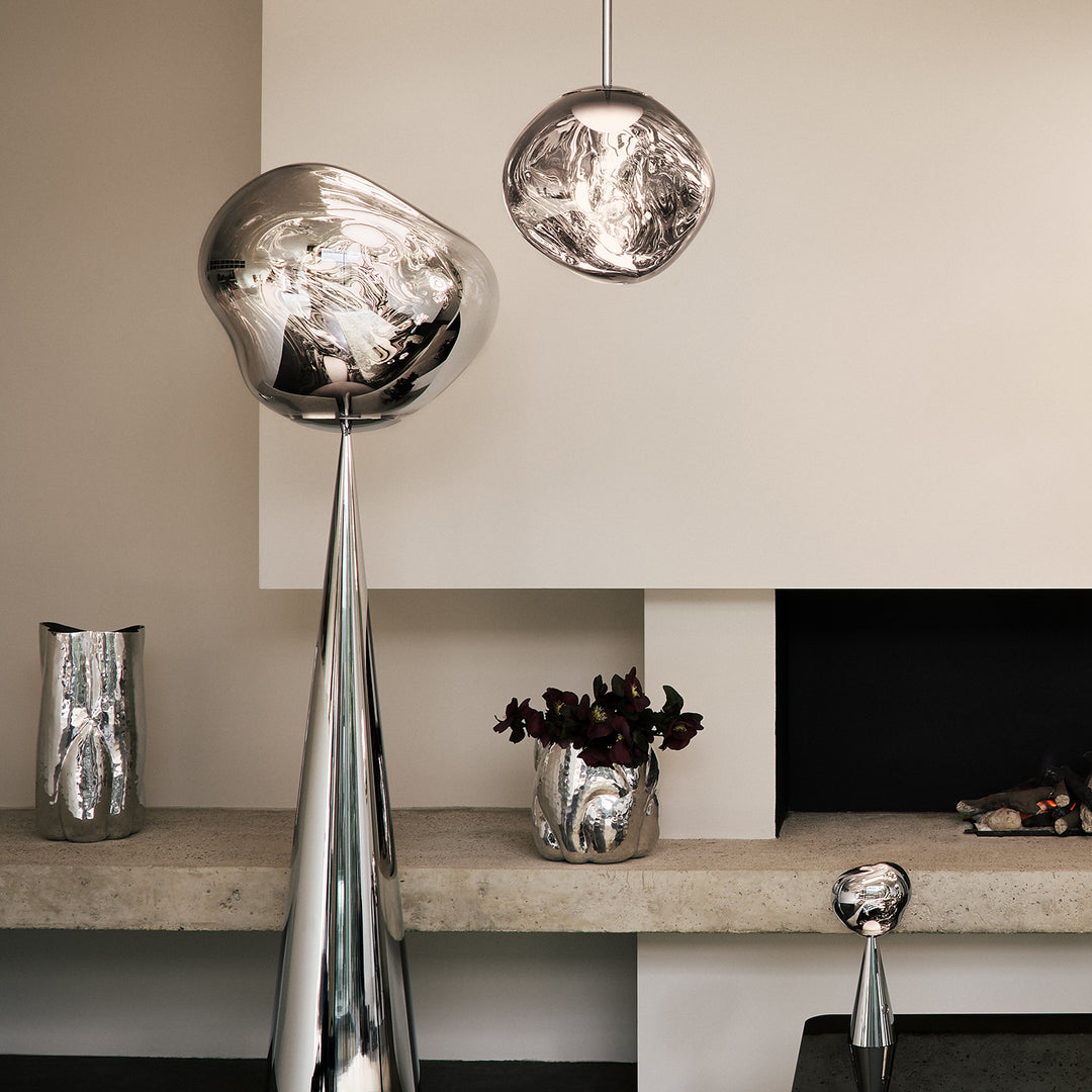 tom dixon | melt cone portable lamp | silver