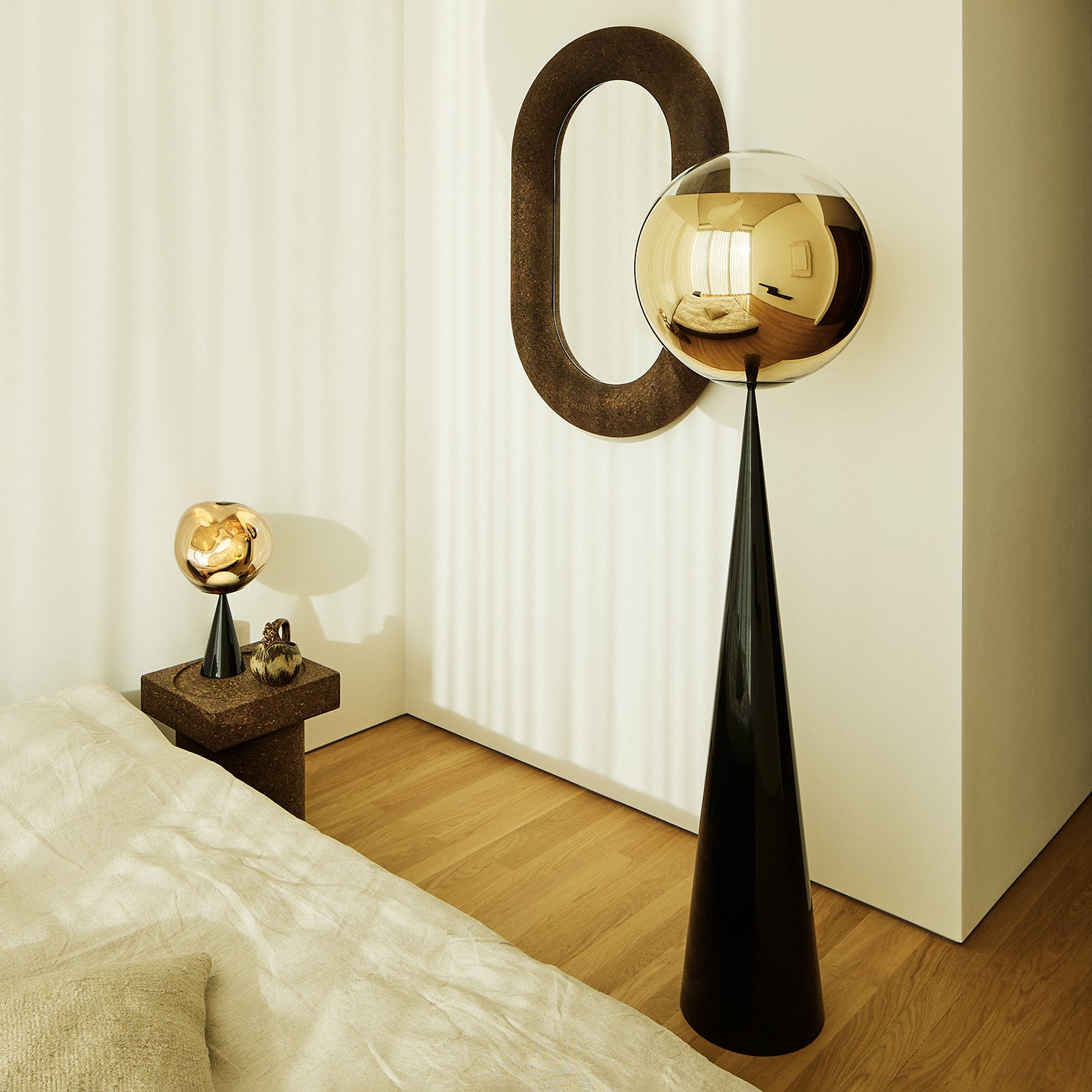 tom dixon | mirror ball shade | floor lamp