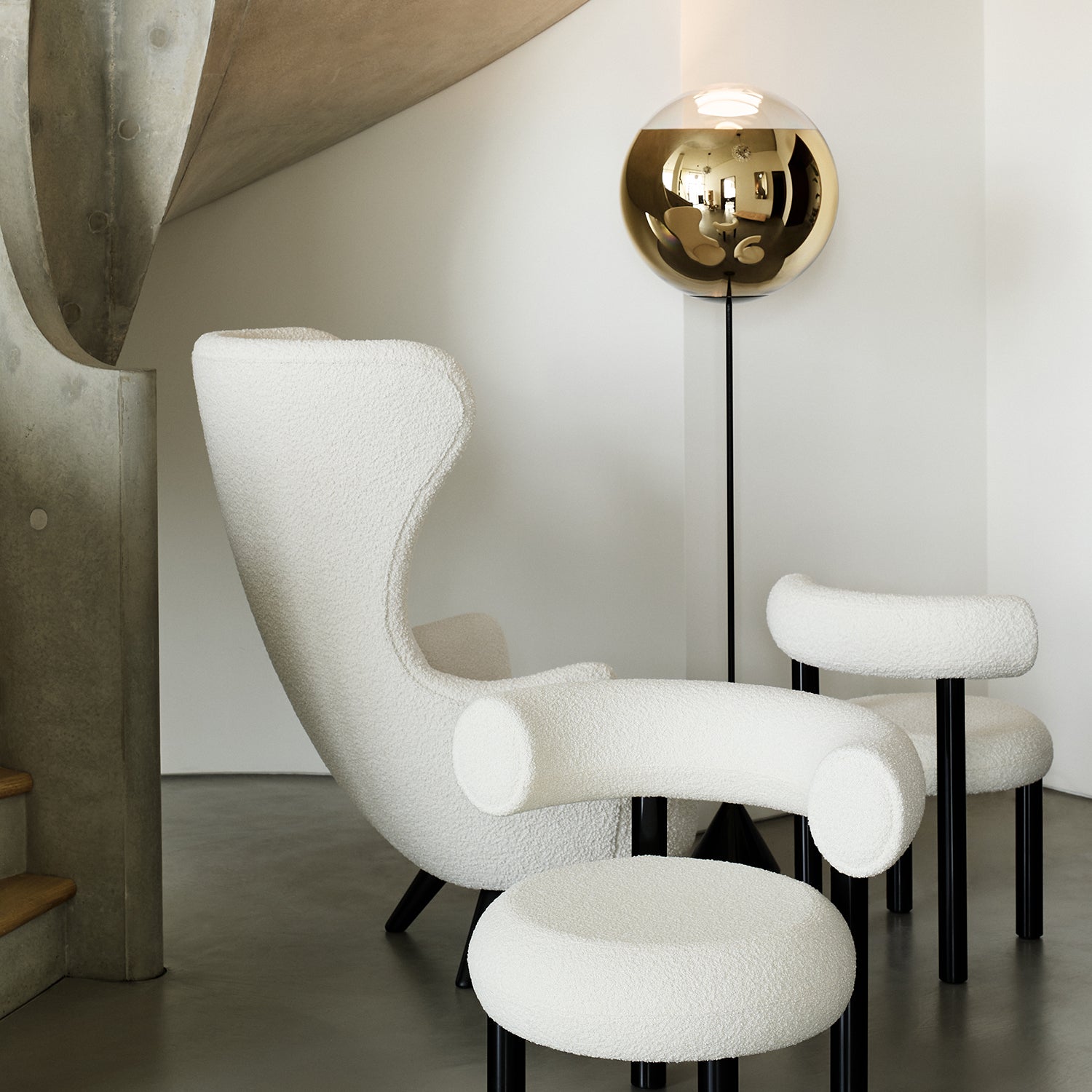 tom dixon | mirror ball shade | floor lamp