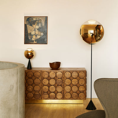 tom dixon | mirror ball table lamp | cone fat | gold