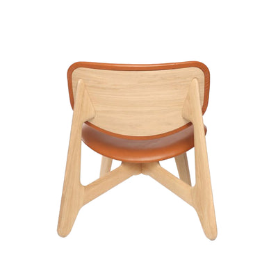 tom dixon | slab lounge chair | natural oak + cognac leather