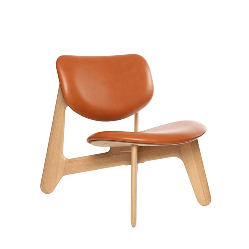 tom dixon | slab lounge chair | natural oak + cognac leather