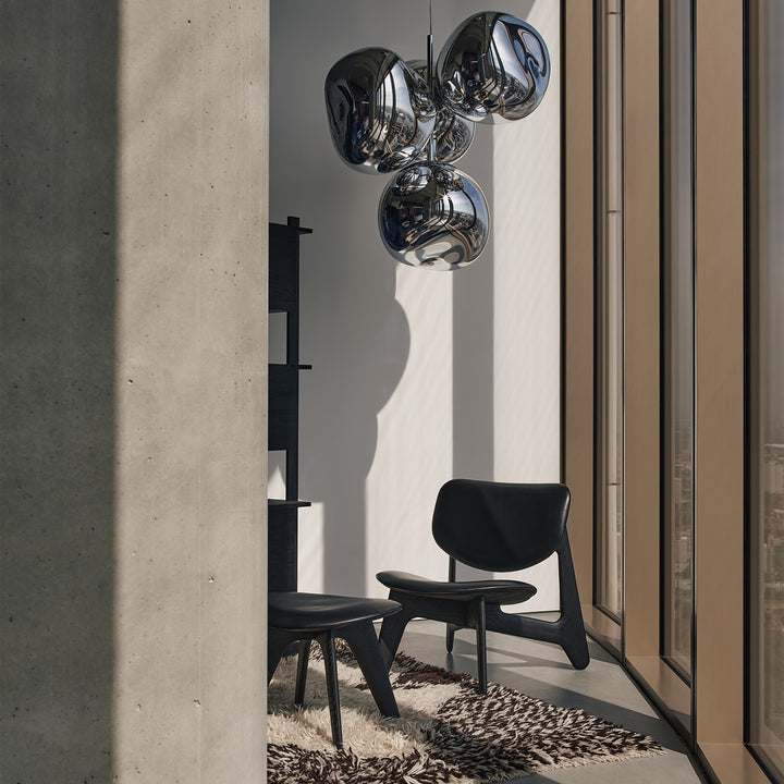 tom dixon | slab lounge chair | black oak + leather