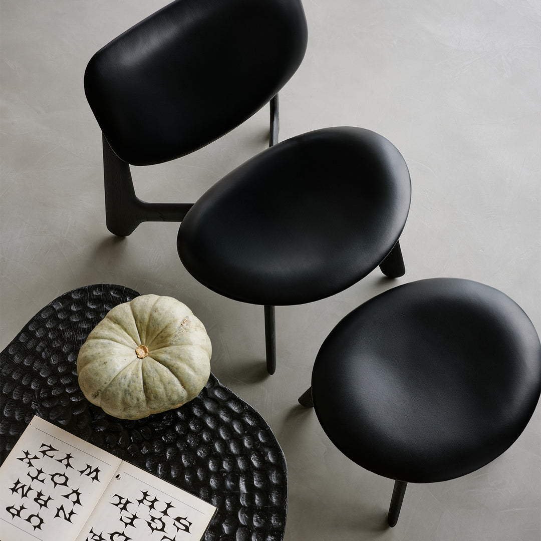 tom dixon | slab lounge chair | black oak + leather